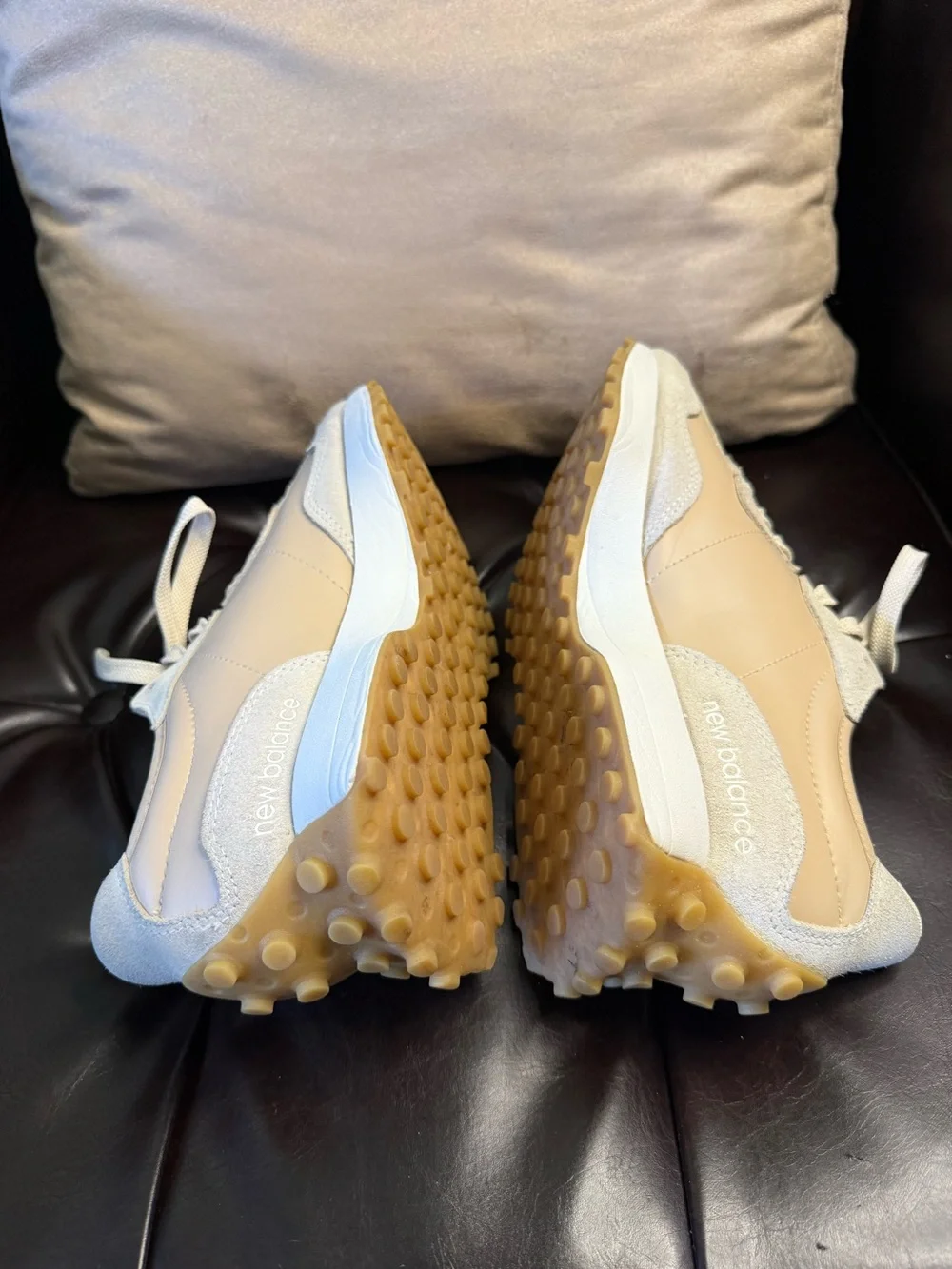 PRE-LOVED NEW BALANCE 327 BISQUE/CLAY SUEDE SNEAKERS - Sz Women’s 9.5/Men’s 8